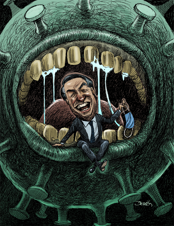 Bolsonaro infected of COVID by Dario Castillejos, Oaxaca, Mexico